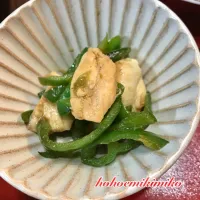 Snapdishの料理写真:ピーマンと鶏むね肉の甘辛炒め|ほほえみcookきみこさん