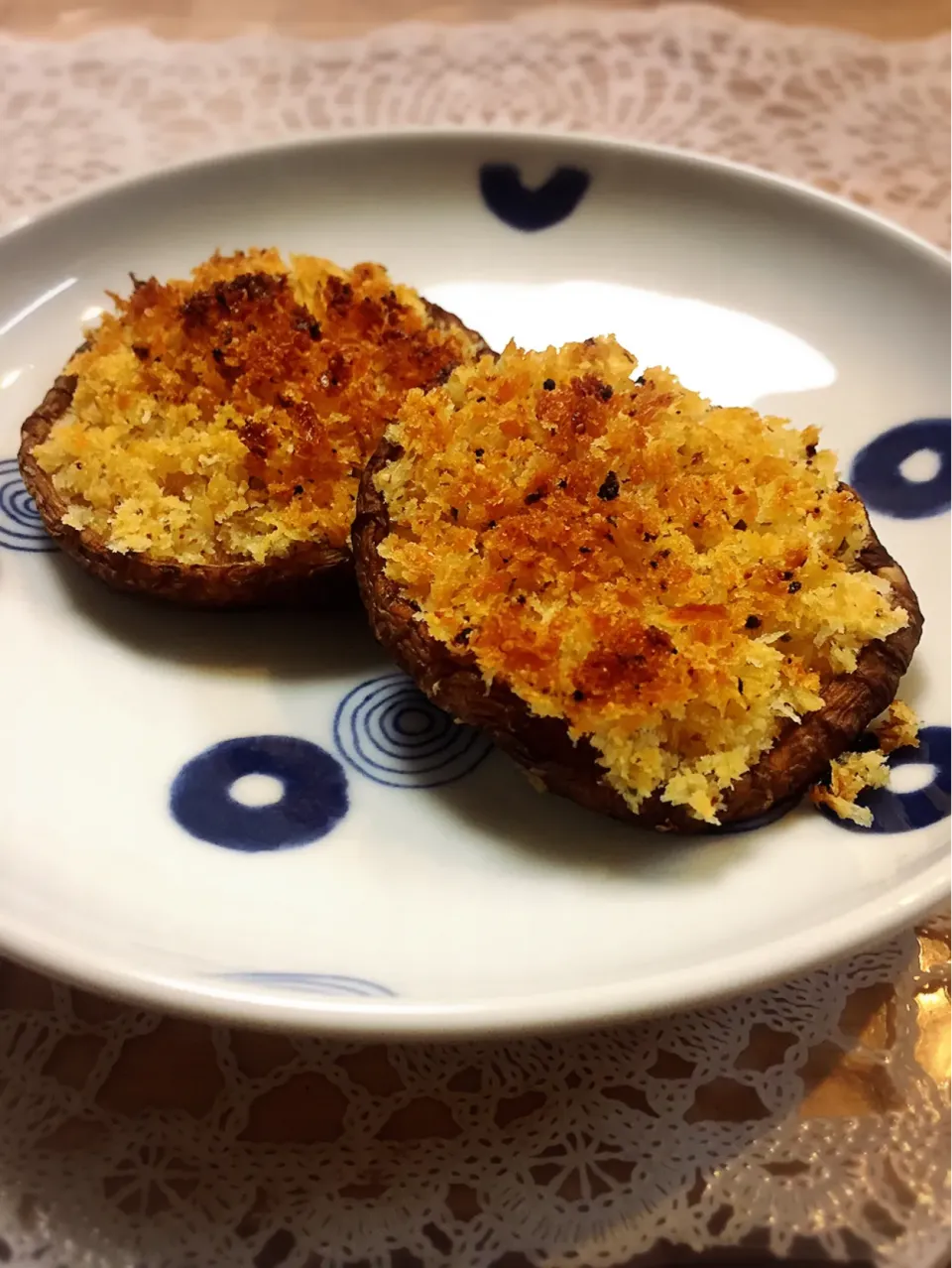 しいたけのパン粉焼き|くぅさん