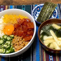 Snapdishの料理写真:ばくだん丼|卯吉🐰さん