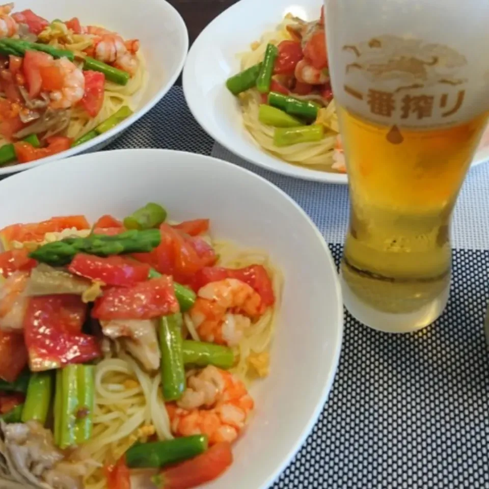 冷製パスタ(*^^*)|しーPaPaさん