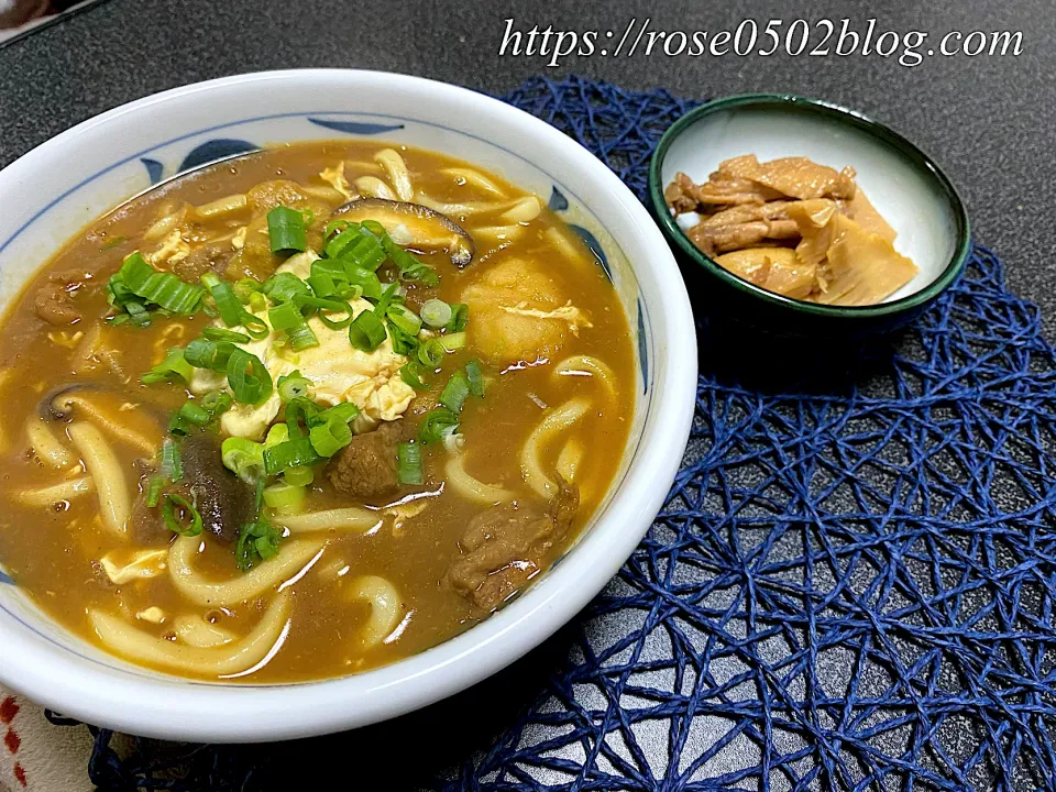 Snapdishの料理写真:残ったカレーで『簡単カレーうどん』|emiさん