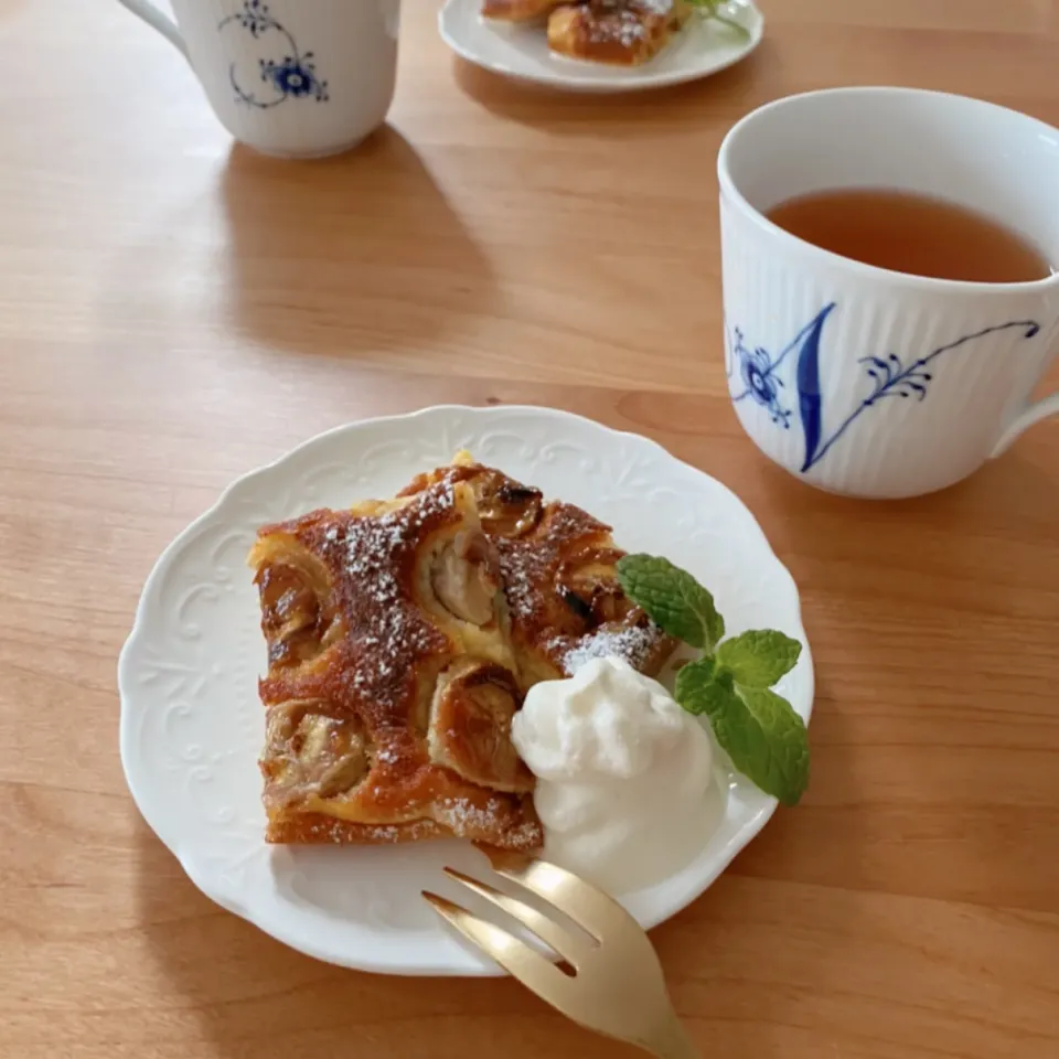 Snapdishの料理写真:バナナカスタードケーキ|non0619さん