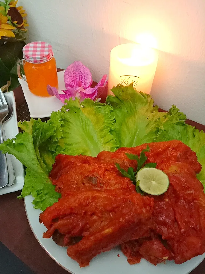 Snapdishの料理写真:Ayam Panggang Boemboe Rujak|Mamik Hartiniさん