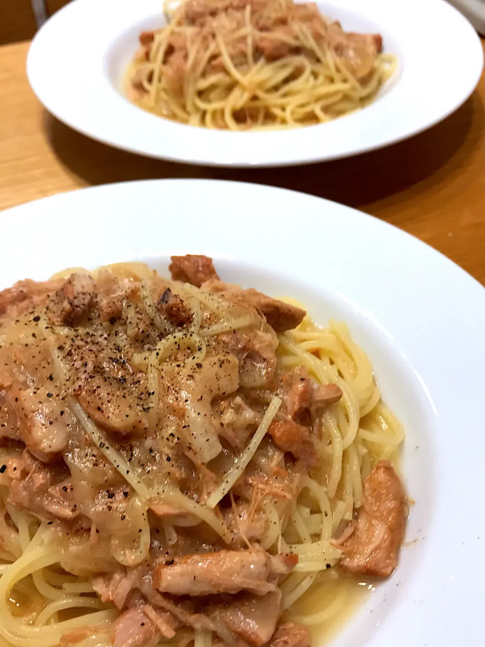 豚肉と玉ねぎのパスタ|いなさん