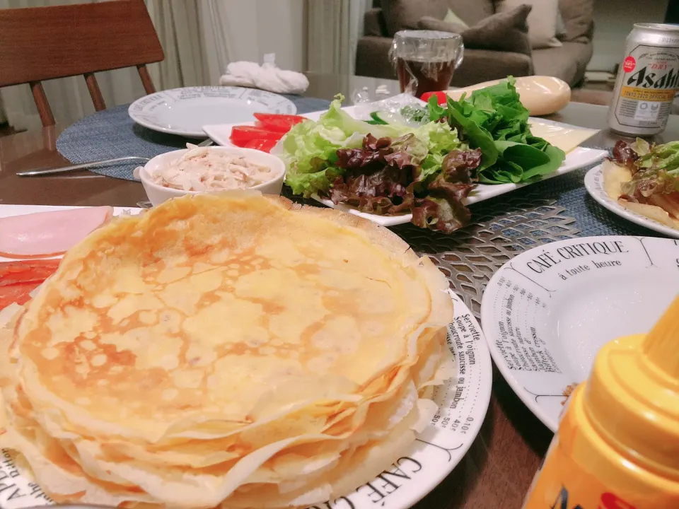 Snapdishの料理写真:手作りクレープ　おかず編|taka-chanさん