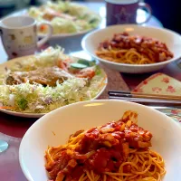 トマトパスタとチキングリル|ももちゃん🍑さん