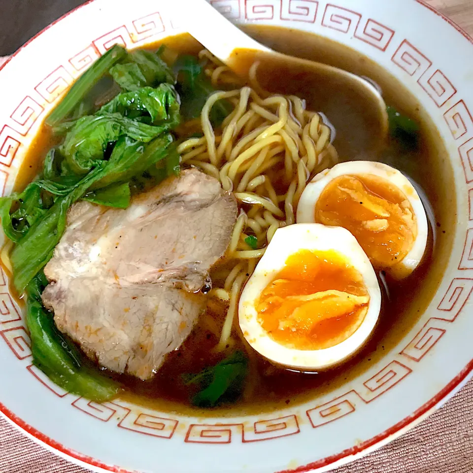 焼豚の煮汁をリメイクして醤油ラーメン|純さん