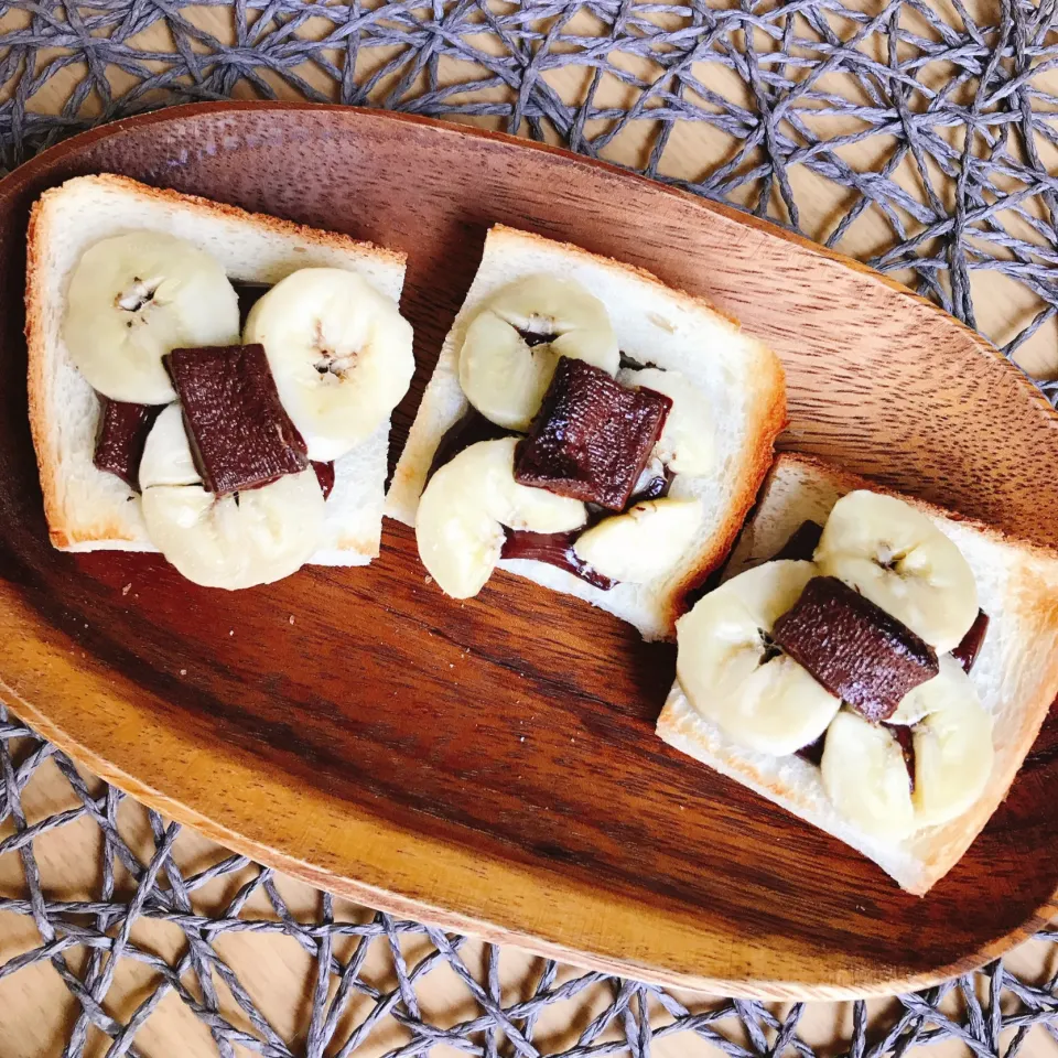 Snapdishの料理写真:チョコバナナトースト🍫🍌|まるのひとの母ちゃん。さん