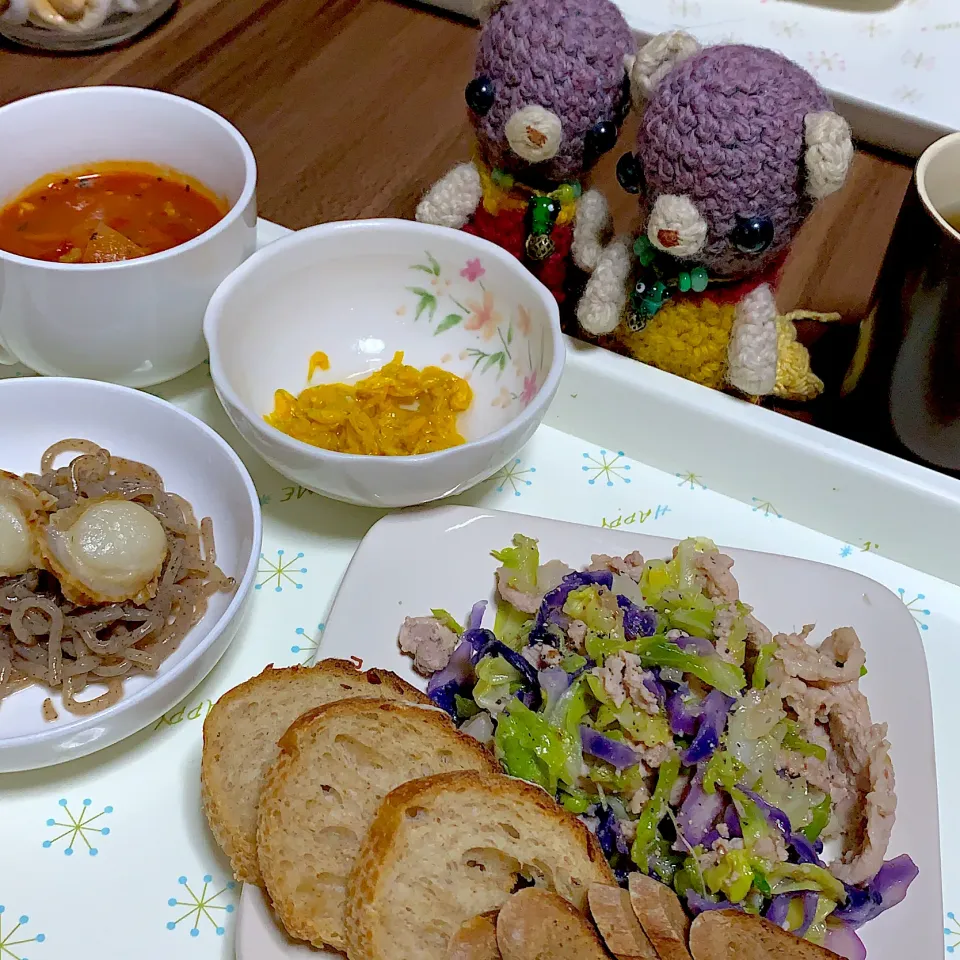 Snapdishの料理写真:晩ごぱん( ・∇・)|chagashiさん