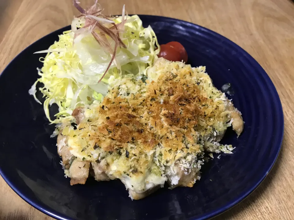 鶏肉の香草パン粉焼き|こーへいさん