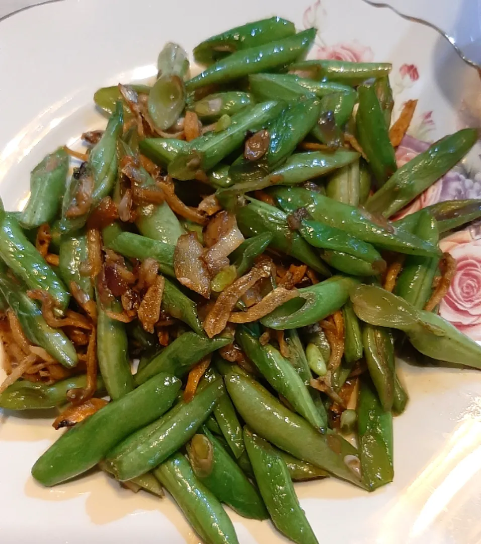 fried french beans with anchovies|ģřãçîöůşさん