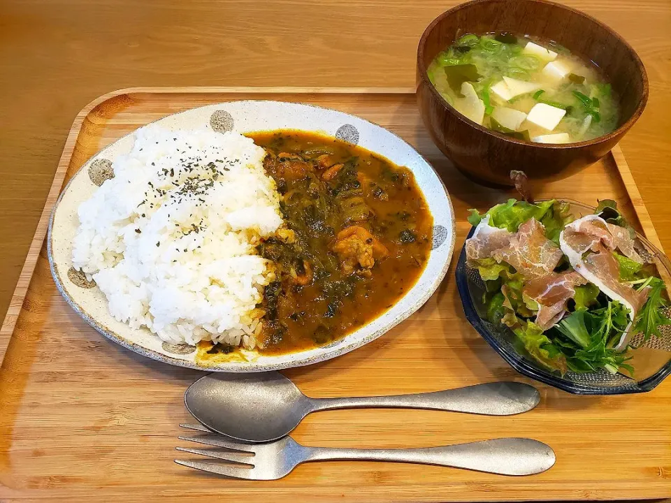 Snapdishの料理写真:今日はほうれん草カレー🍛|Kaanaさん