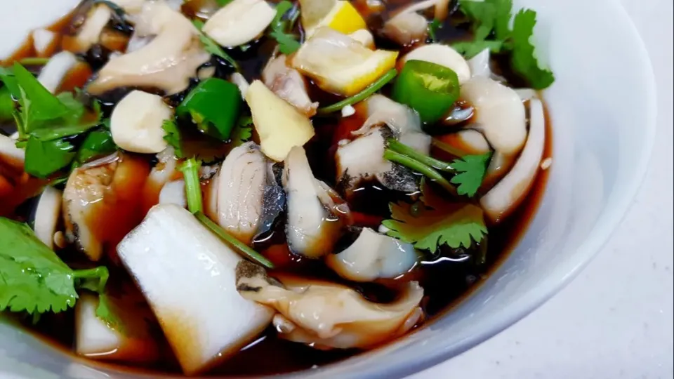 sea snails marinated in soy sauce|steven z.y.さん