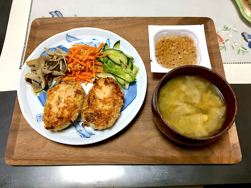 ちゃんちゃん焼きリメイク♡揚げないコロッケのご飯|みよさん