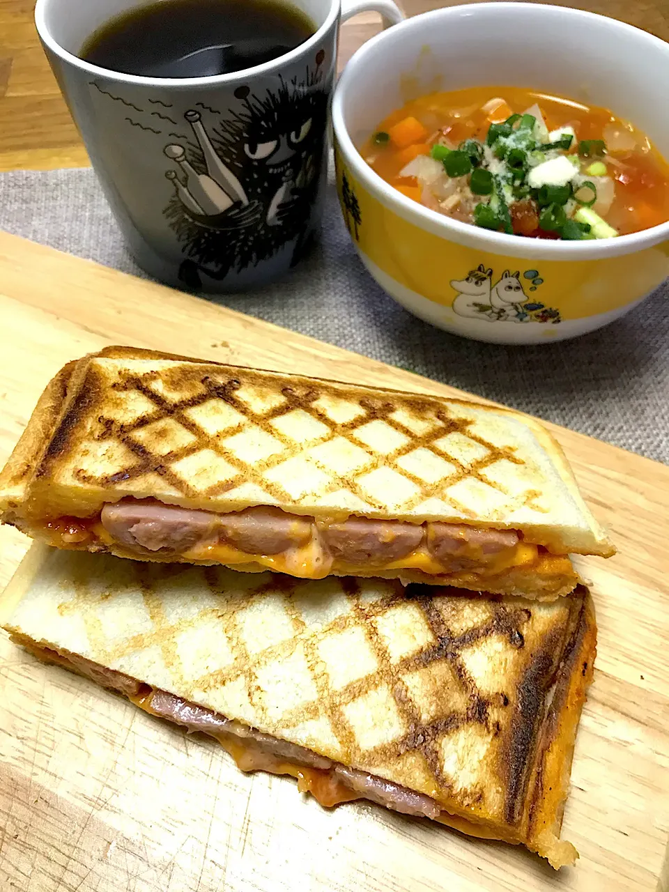 Snapdishの料理写真:朝ごパン(o⁰⊖⁰o)|morimi32さん