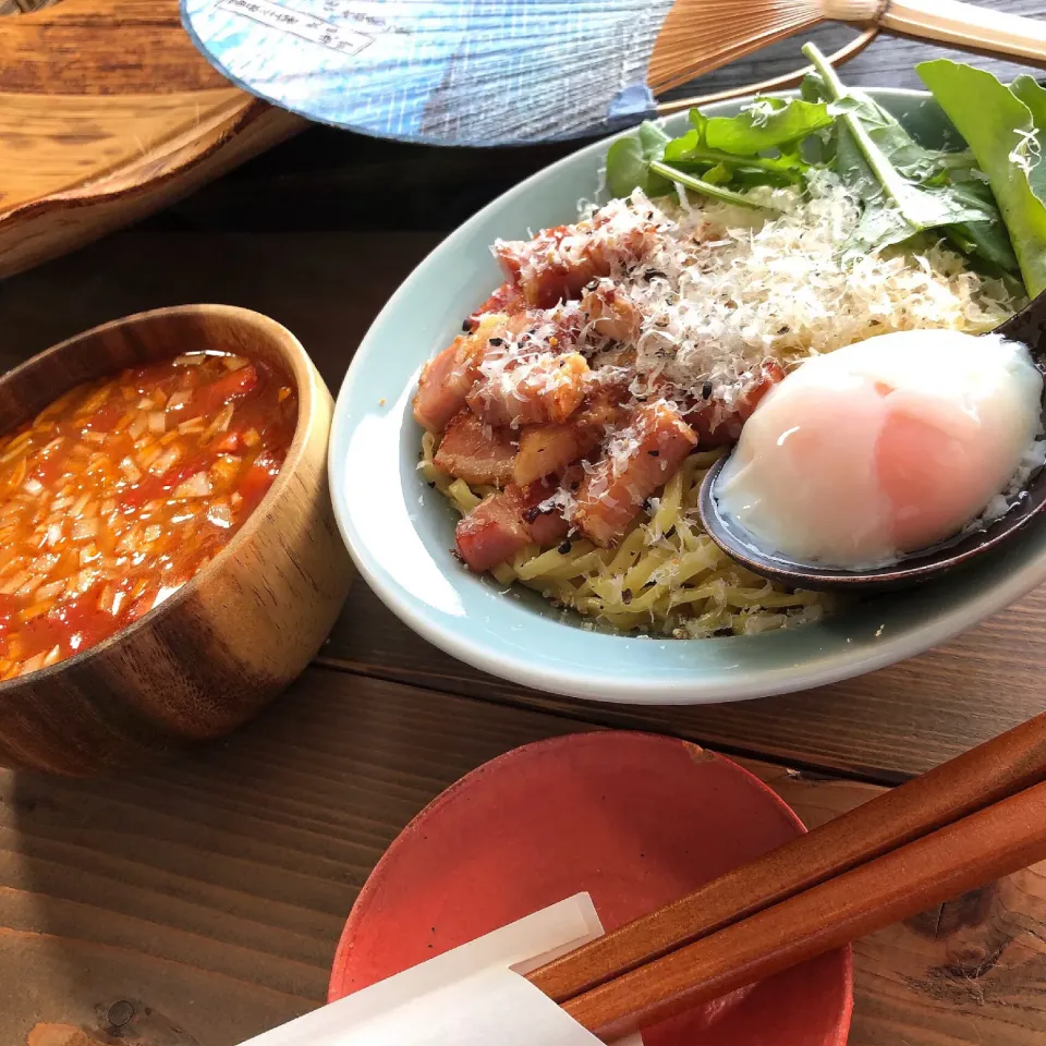 Snapdishの料理写真:伊太利亜ん、つけ麺|アズフラさん