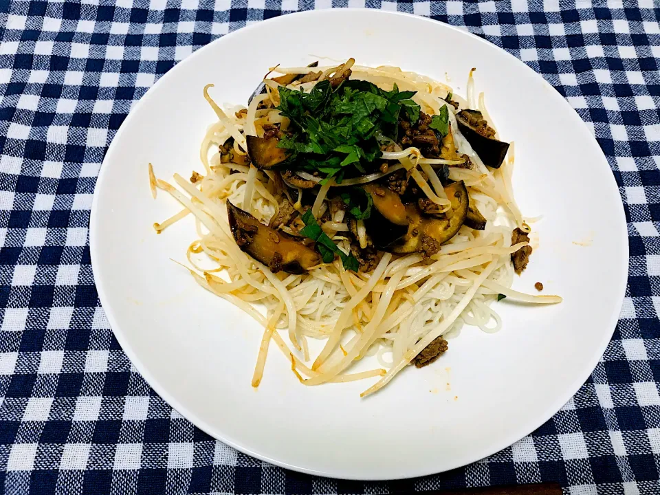 Somen noodle with beef mince and vegi|asa0314さん