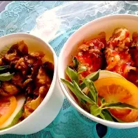 rice bowl udang sambal bangkok dan udang lada hitam|muhamad rizkyさん