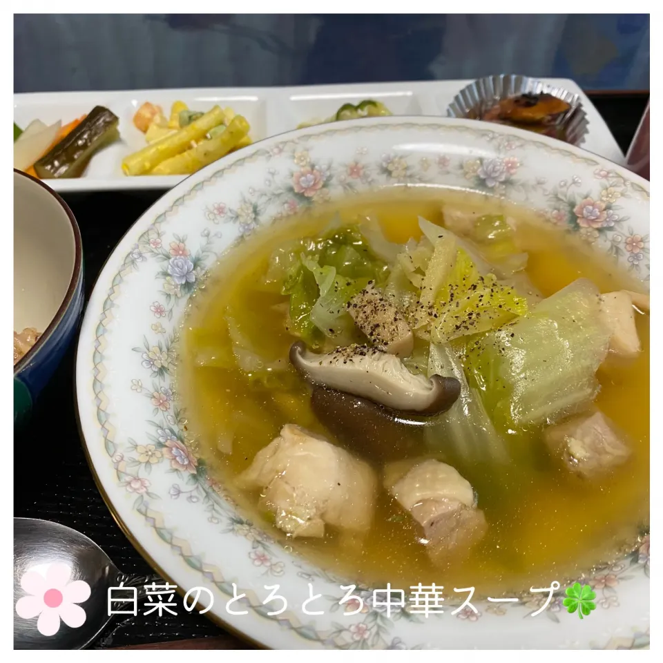 🍀白菜のとろとろ中華スープ|いのっちさん