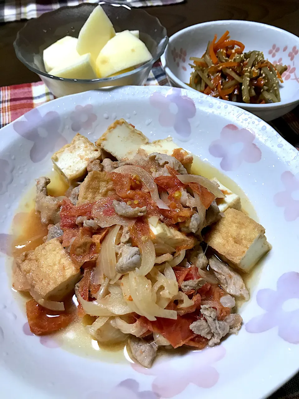 豚肉と厚揚げのトマトすき煮|Emiさん