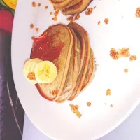 Snapdishの料理写真:Banana/oatmeal pancakes|Rhodel Purpleさん