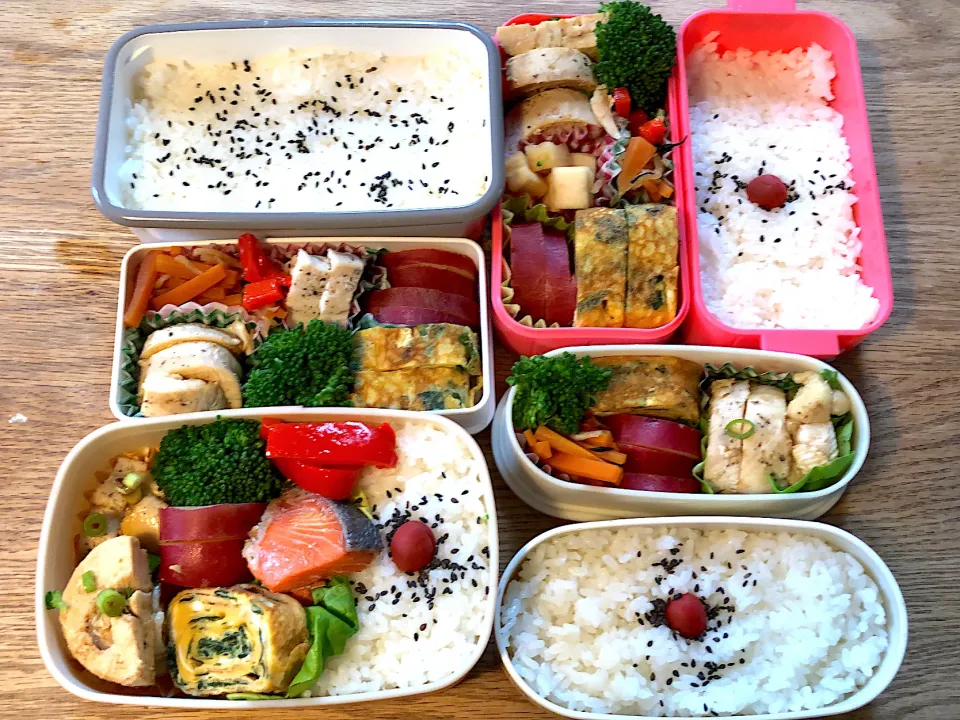 Snapdishの料理写真:【休校35日目】パパと子ども達が作るおうち弁当|パパのつくりおき弁当（つく弁）さん