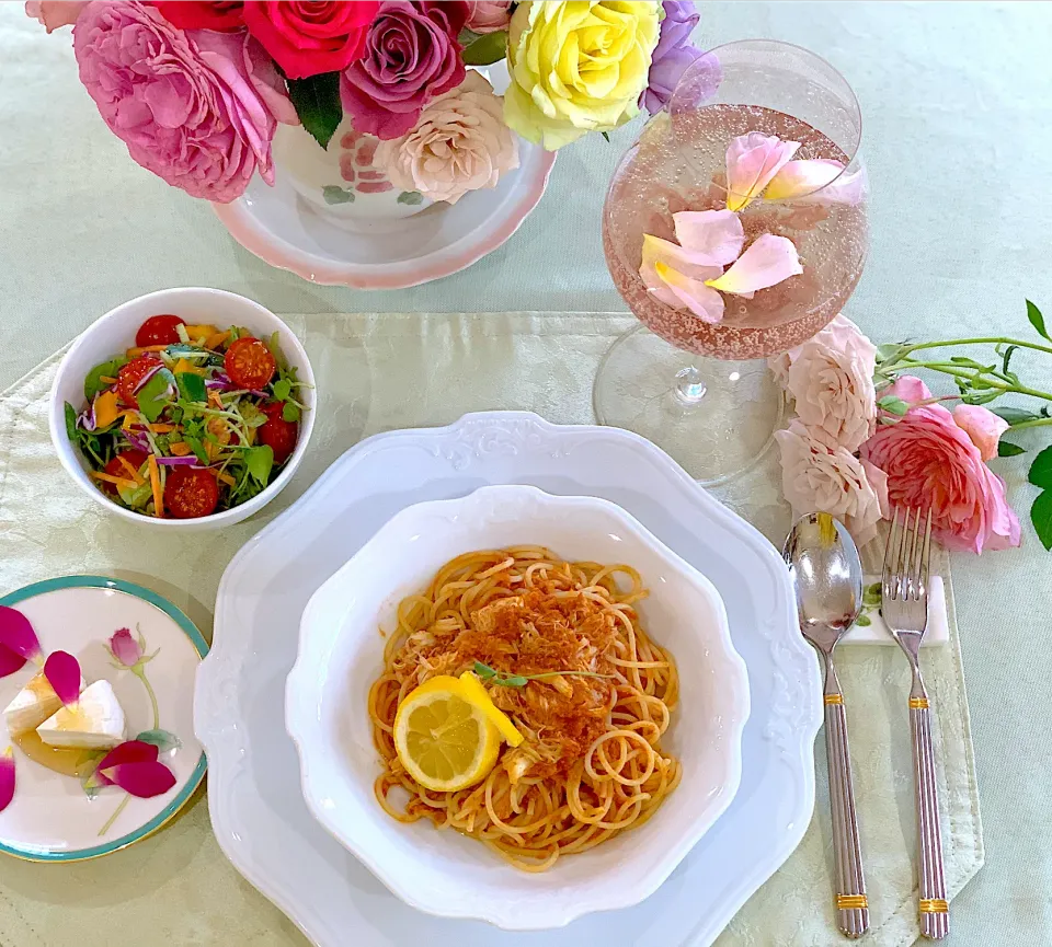 20200423-2 お昼ごはんは取り寄せした渡り蟹のトマトソースパスタ🍝|Seikoさん