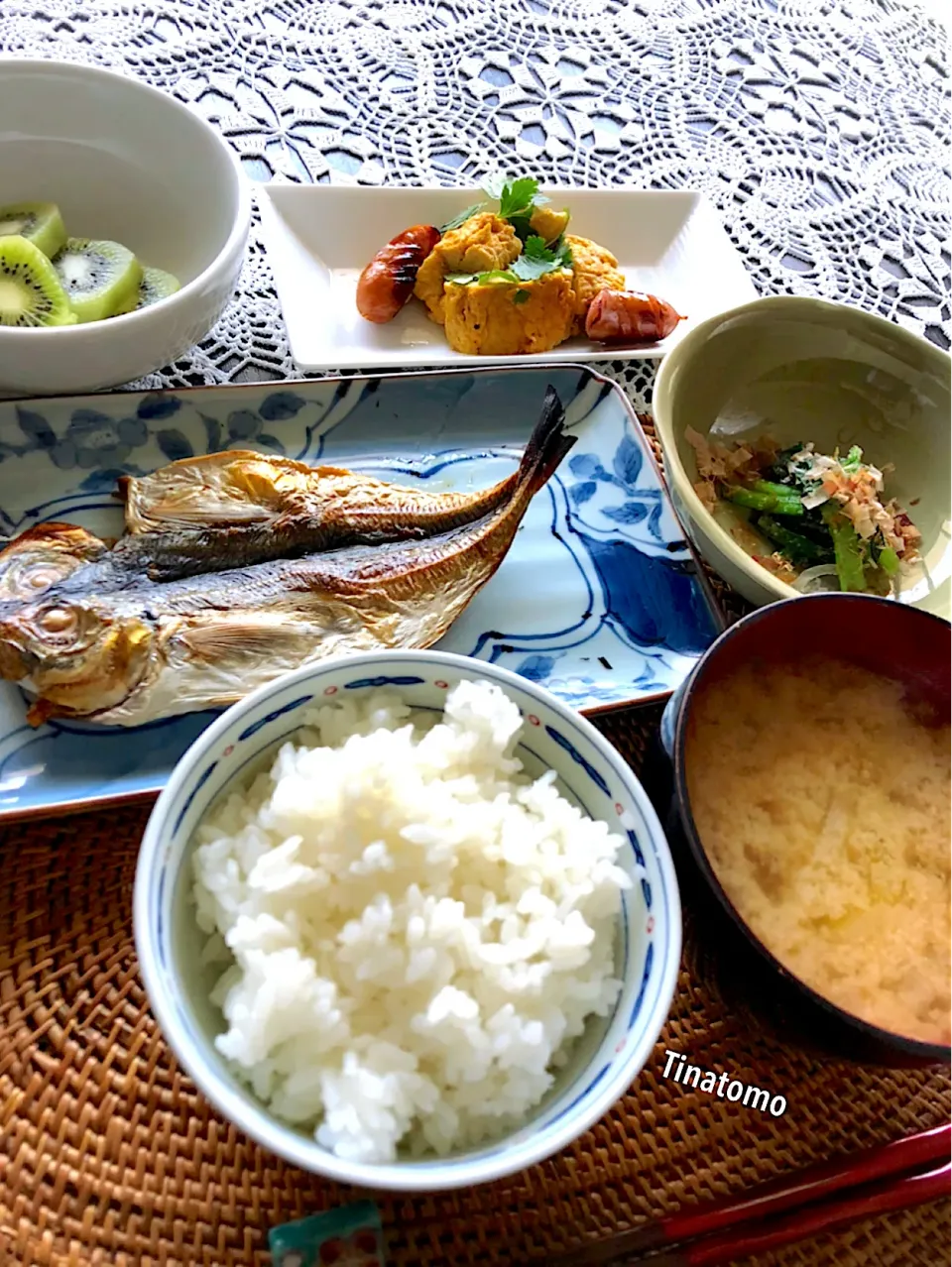 アジの開きでランチ🤗|Tina Tomoko😋さん