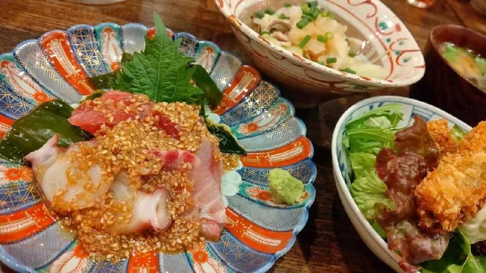 賄い飯🍚お刺身胡麻醤油漬け和え|Gauche Suzukiさん