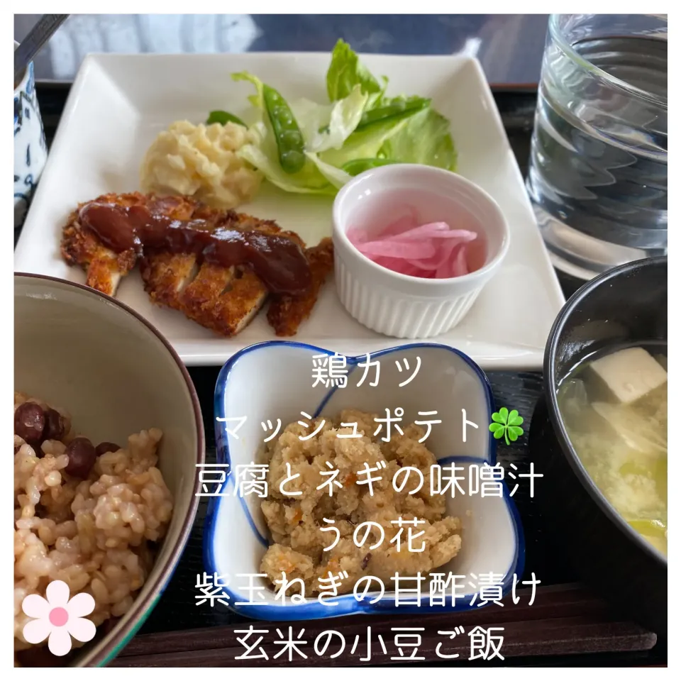 Snapdishの料理写真:鶏カツ＆マッシュポテト🍀|いのっちさん