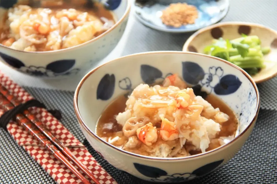 海老銀餡のご飯あんかけ　#料理研究家指宿さゆり|【公式】料理研究家　指宿さゆり≫ｽﾀｼﾞｵ（ｽﾀｯﾌ運営）さん