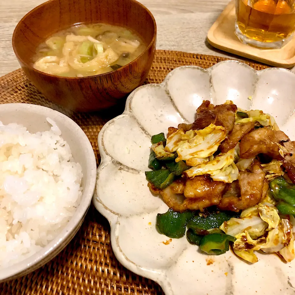 春キャベツで回鍋肉の夜ごはん|ゆかｕさん