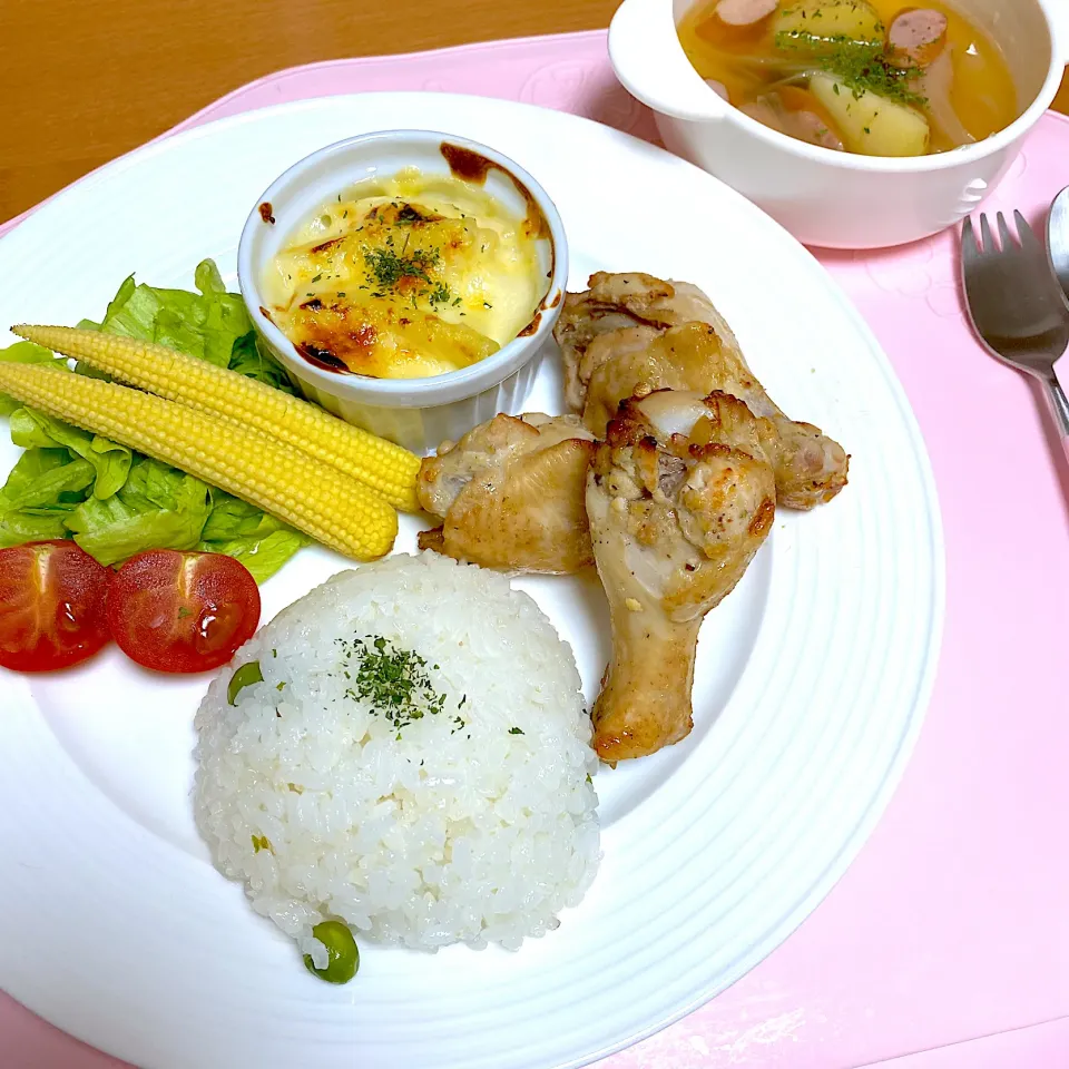 3歳娘のディナープレート🍽|かなママさん