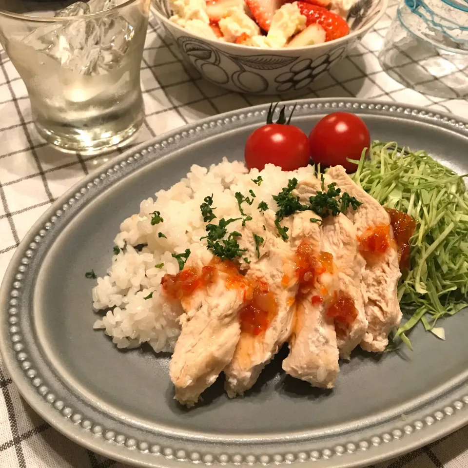 tomocarat.さんの料理 炊飯器で作るシンガポールチキンライス|麻紀子さん