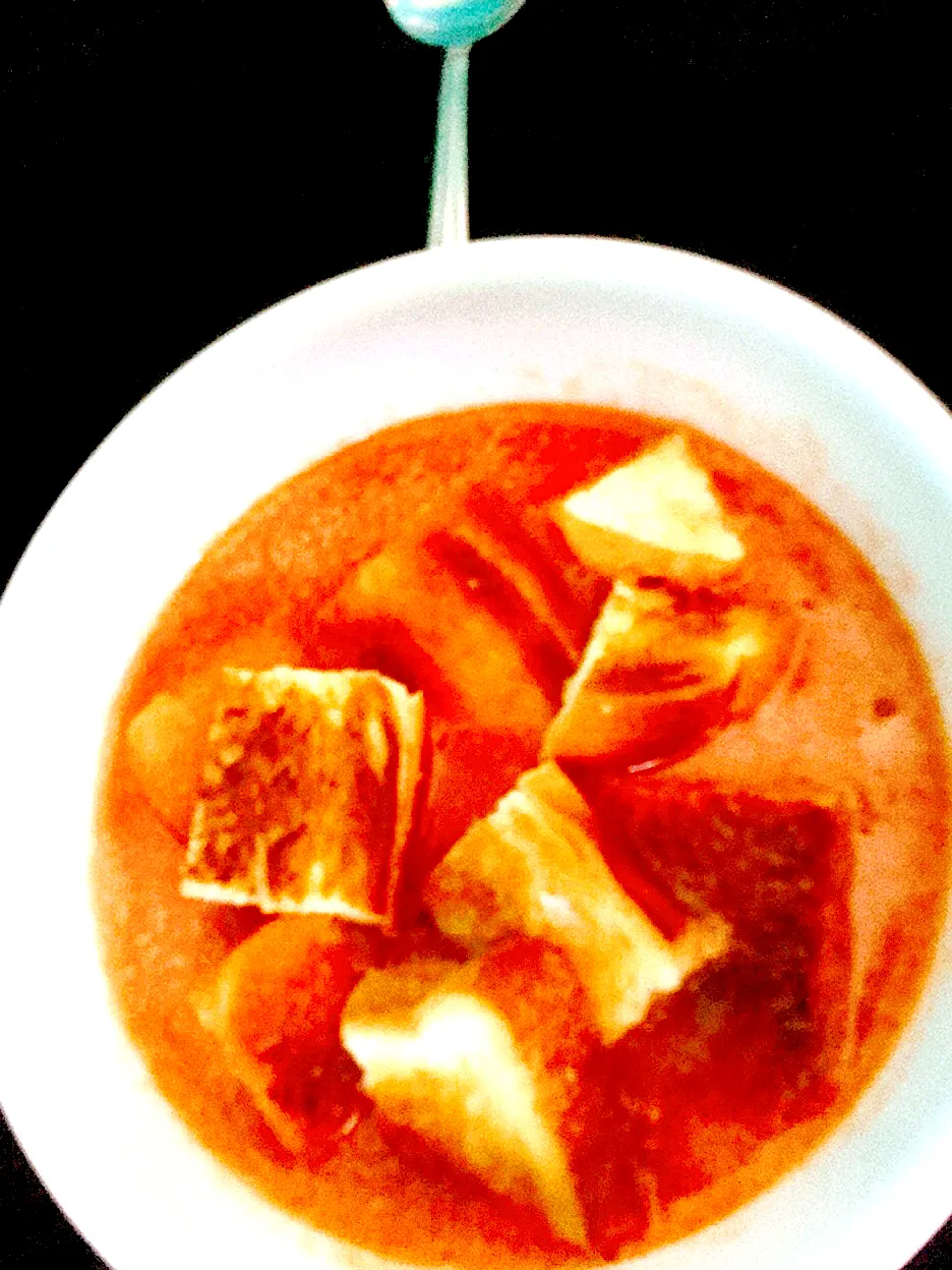 Light tomato soup with white toast|ninja kittyさん