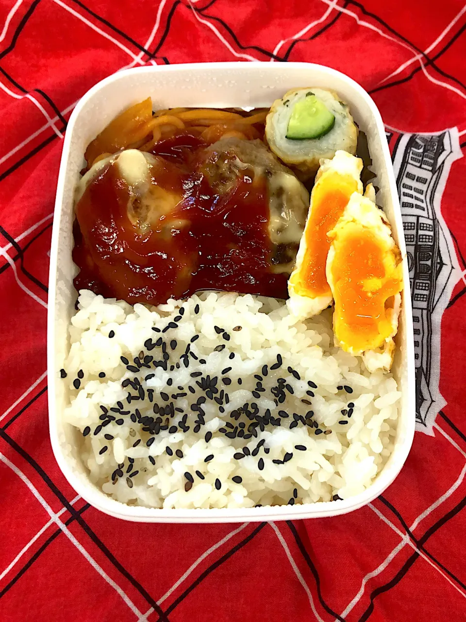 チーズハンバーグ弁当【めし】|超絶トルーマン石6さん