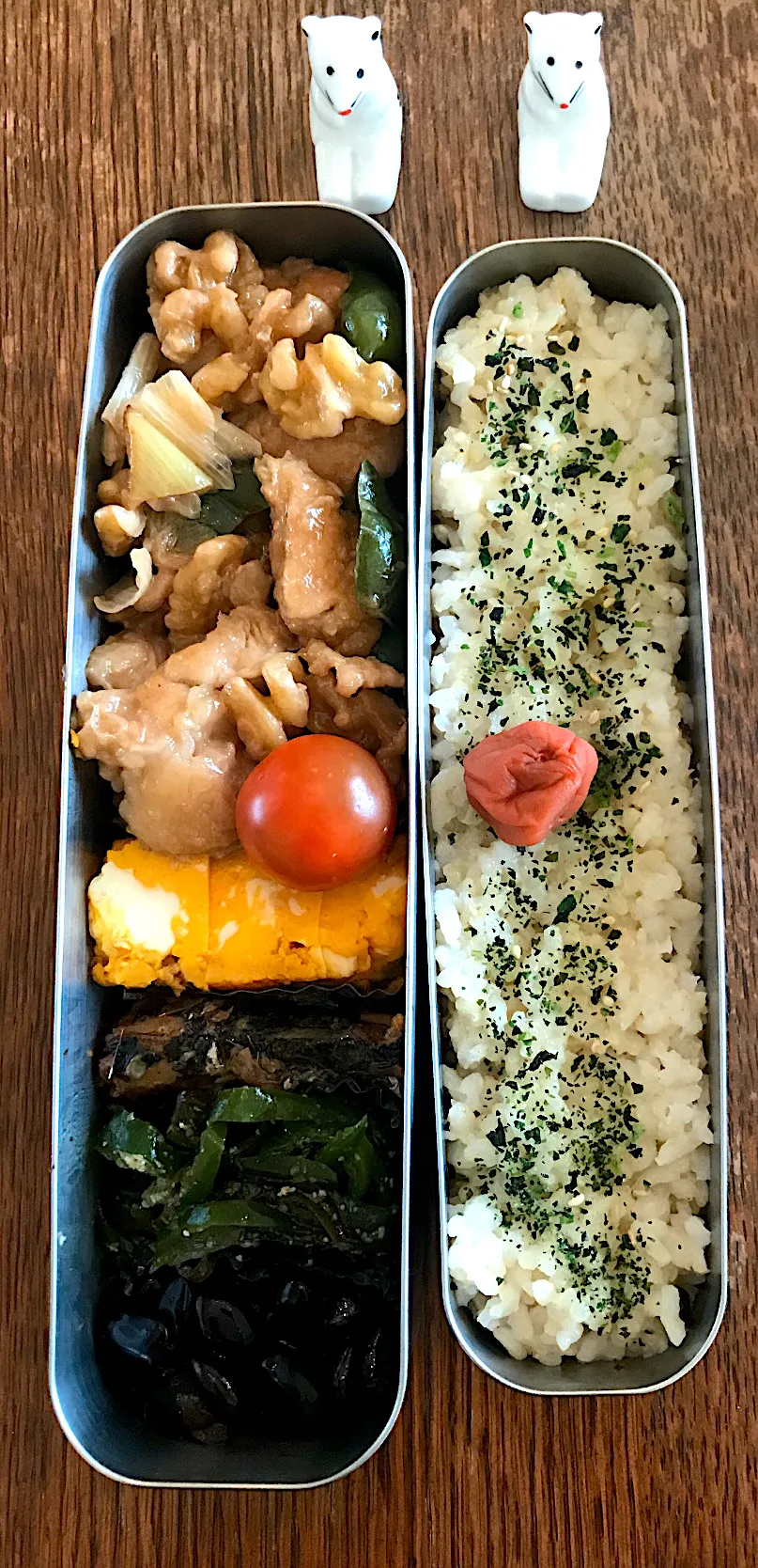 ランチ #お弁当  #お弁当記録  #サーモス  #ギルトフリー料理に挑戦  #ギルトフリー  #ロウカット玄米  #野菜たっぷりの副菜と|小松菜さん