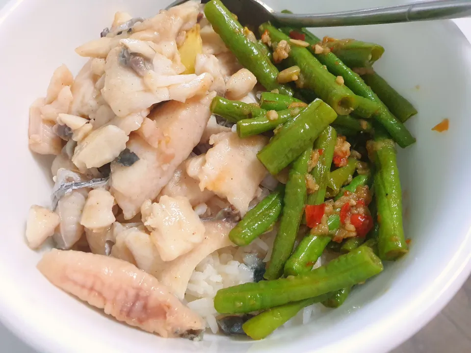 Snapdishの料理写真:Rice : Stir fry Batang Fish & Spicy Long Beans 😘|🌷lynnlicious🌷さん