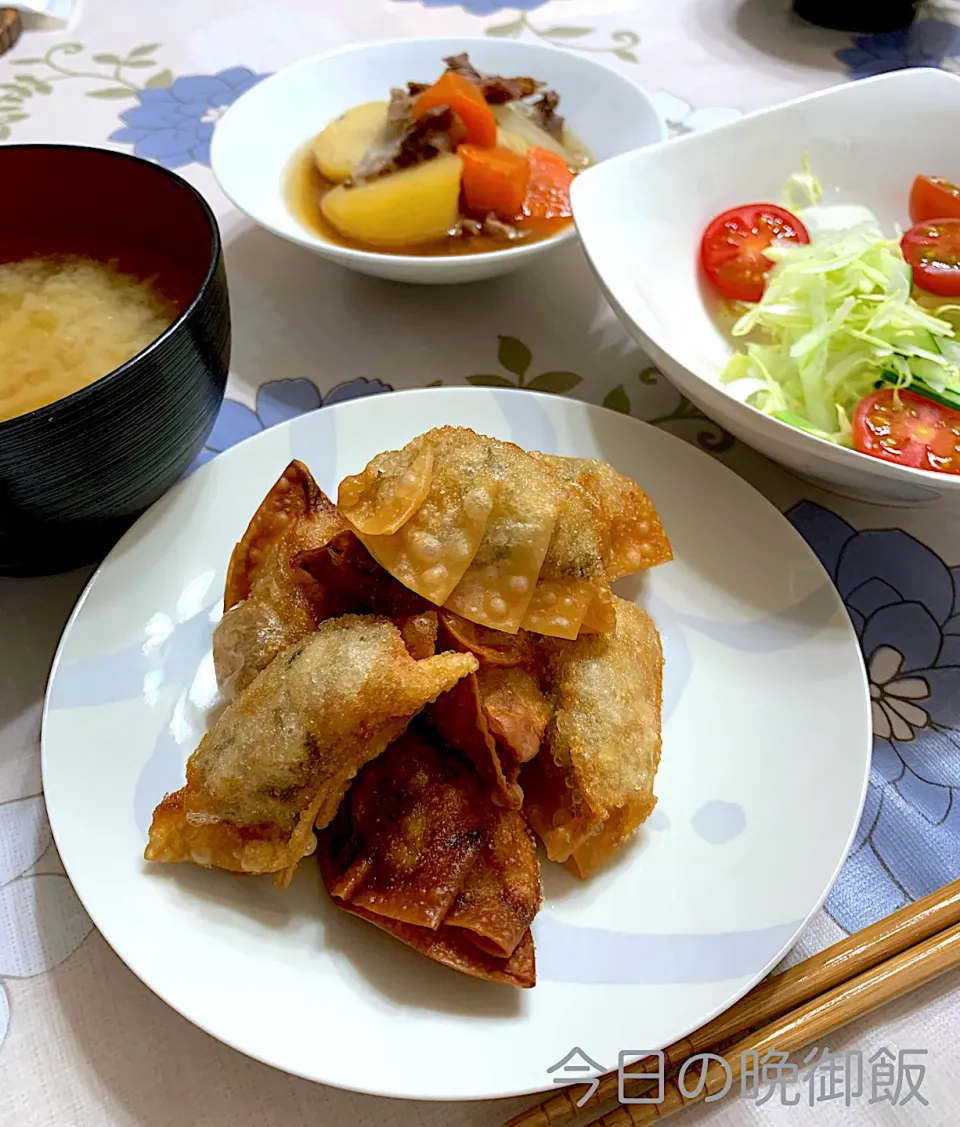 揚げ餃子と肉じゃが|ミルさん