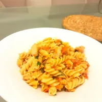 Pasta with speck, cherry tomatten and chicken|alisasieg20さん