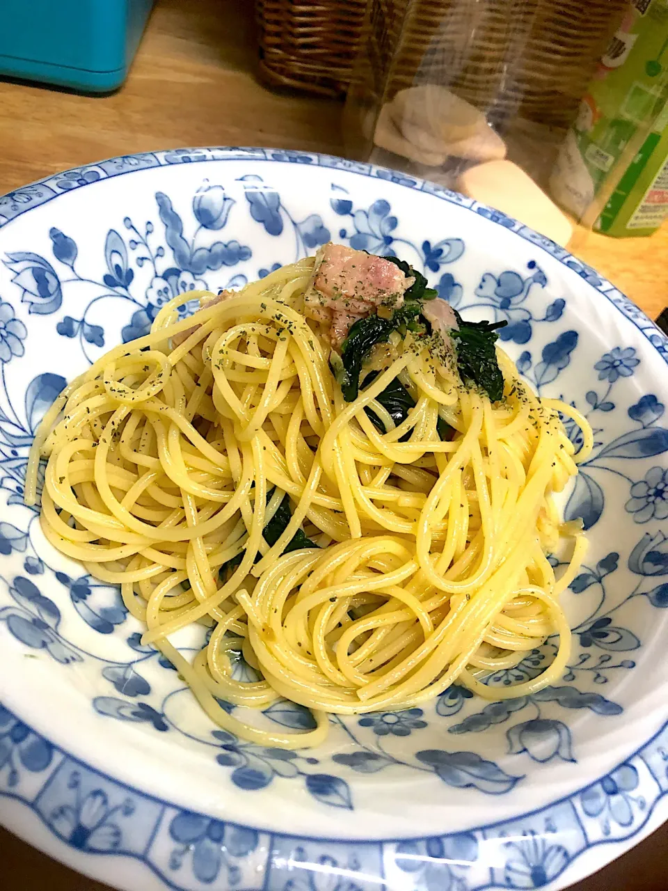 にんにくとベーコンの和風パスタ|とわさん