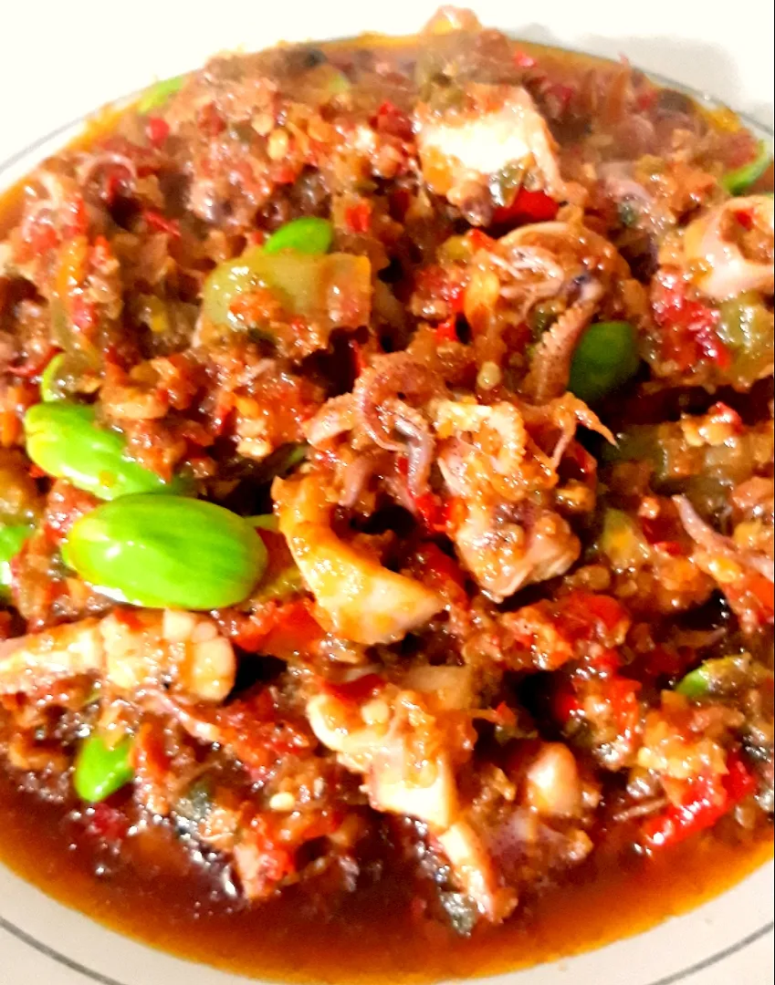 Snapdishの料理写真:sambal cumi pete|ida mahmudahさん