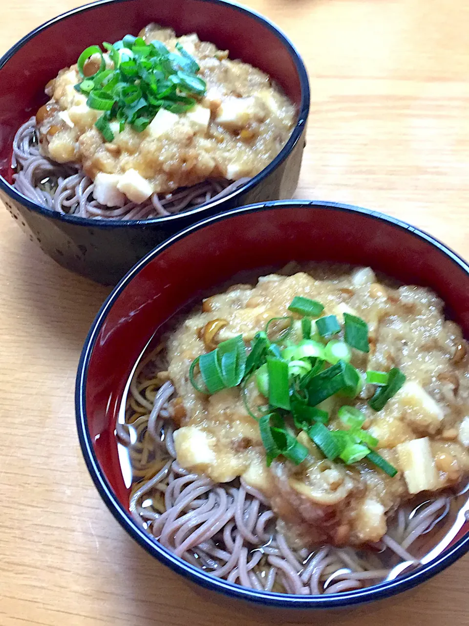 なめこおろしとろろ蕎麦|田中心さん