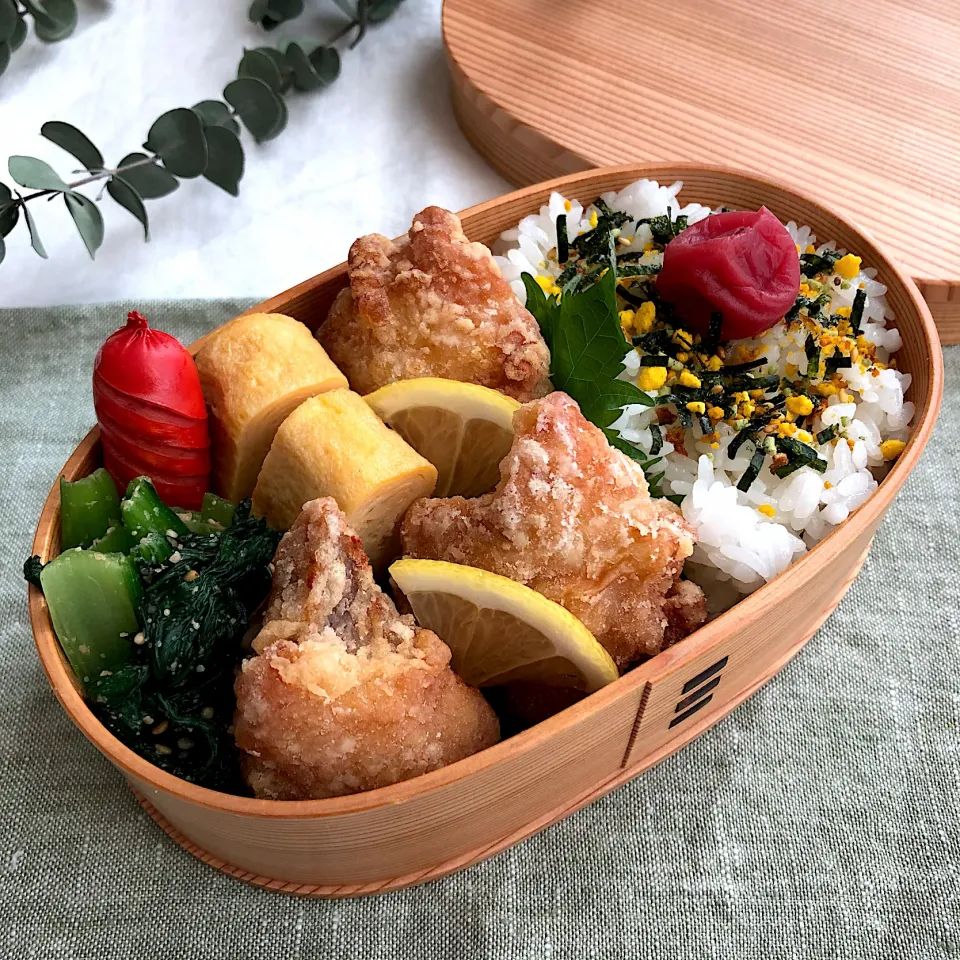 Snapdishの料理写真:塩唐揚げ弁当|あここさん