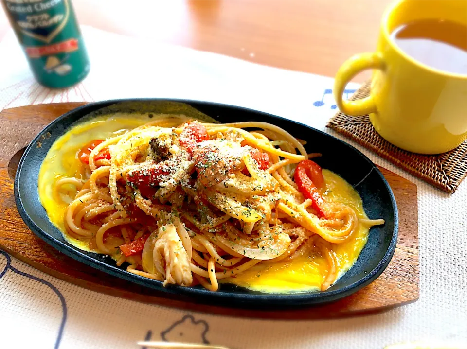 煮込みハンバーグのスープでイタリアンパスタ|大島愛子さん