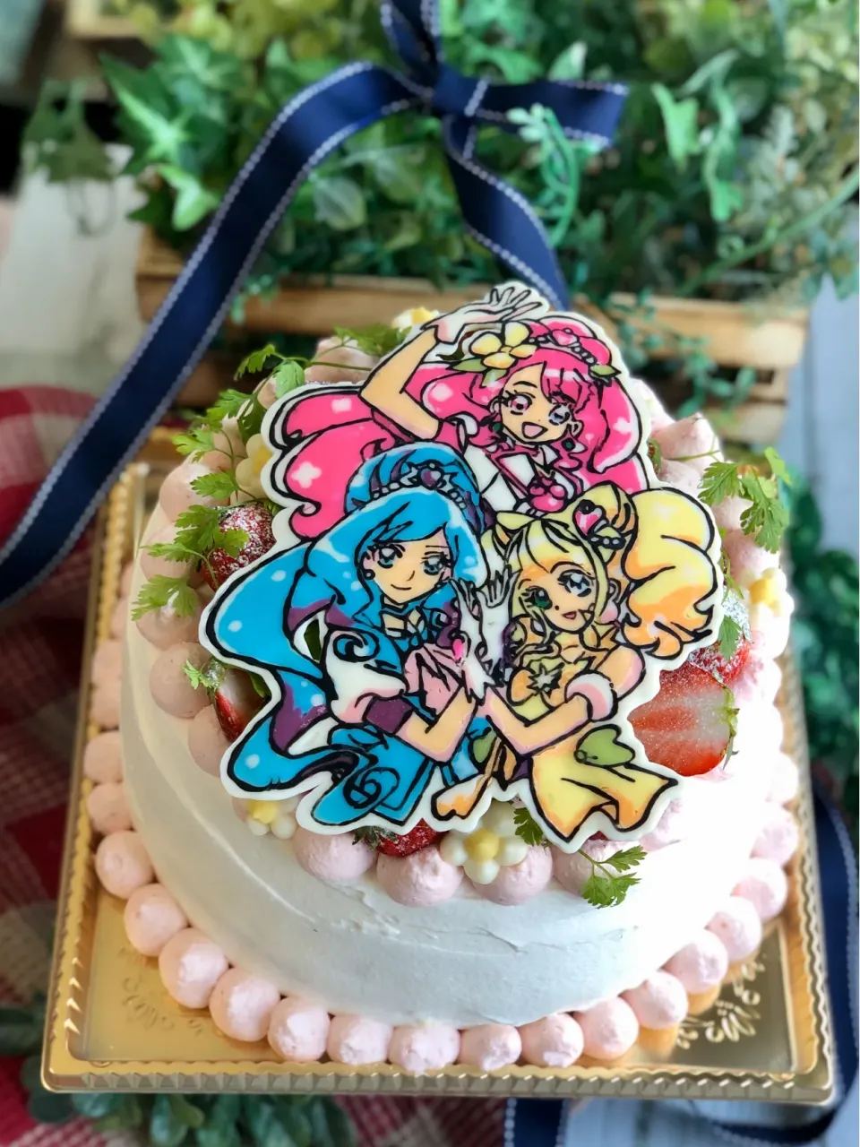 Snapdishの料理写真:ヒーリングっどプリキュアケーキ|富士子🍒🐰🍓さん