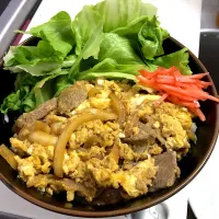 牛丼卵とじ|けーなさん