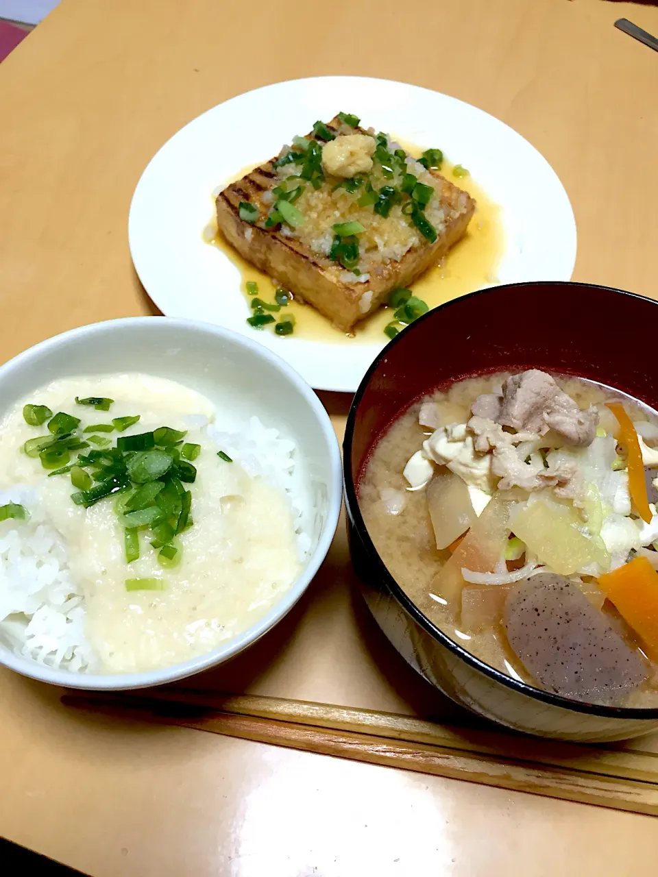 単身赴任中の男飯(厚揚げのカリカリ焼き他)|おおもりの星さん