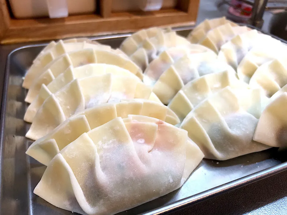 冷凍餃子作り🥟|さっきんちょさん