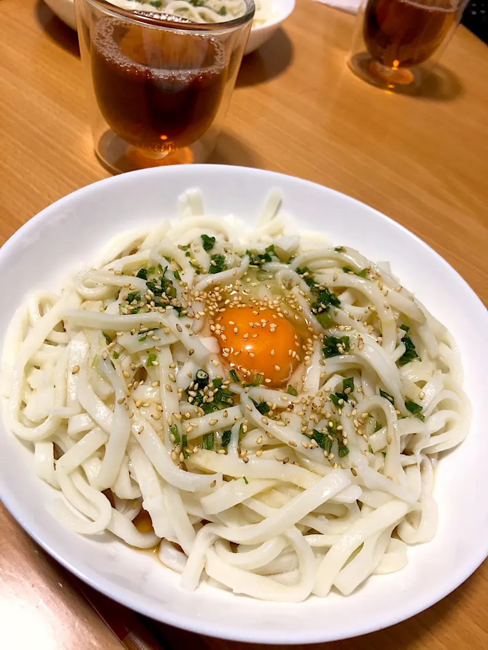 ✿釜玉ねぎだれうどん|miya( ¨̮ )さん